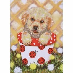 New 😉 Diamond Dotz® Pup In Pot Intermediate Art Kit 😀