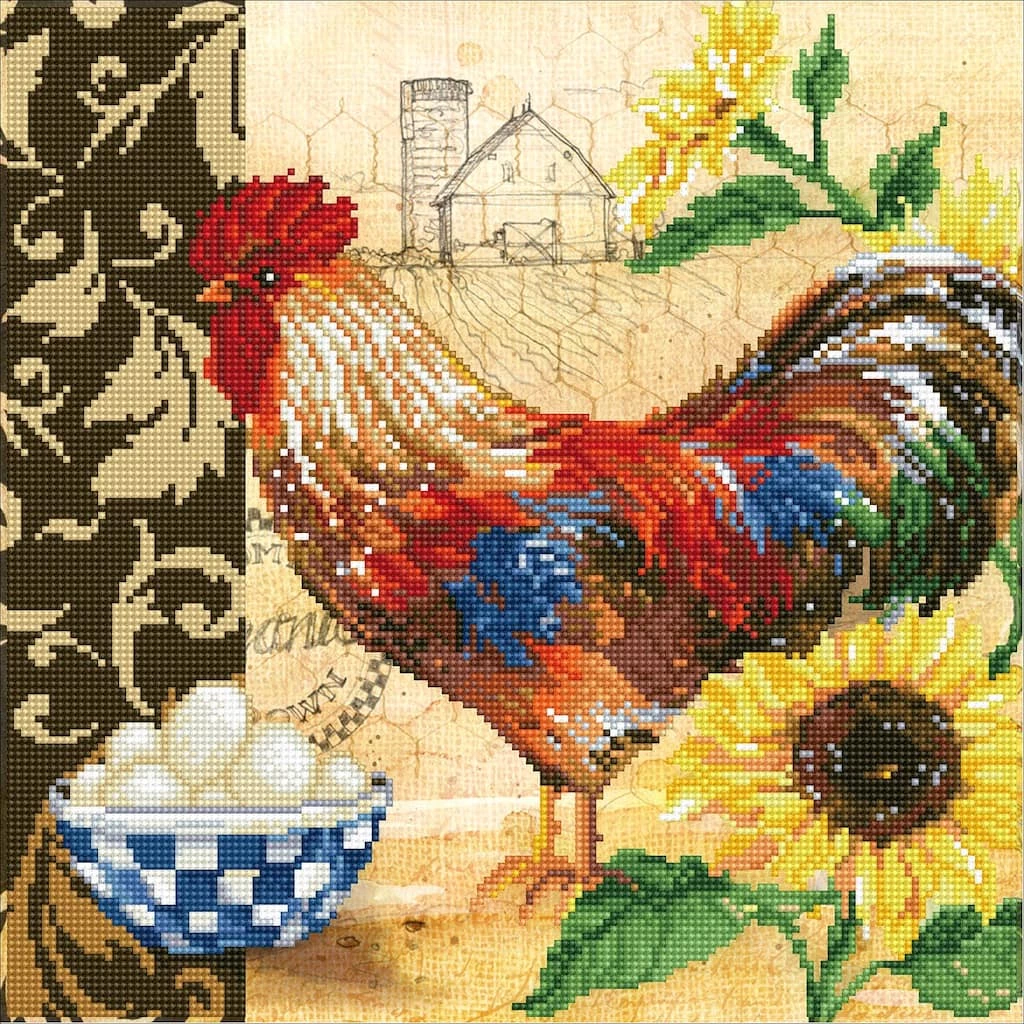 Promo ๐ Diamond Dotz® Facet Art Kit, Country Roosters โค๏ธ 1 Promo ๐ Diamond Dotz® Facet Art Kit, Country Roosters โค๏ธ