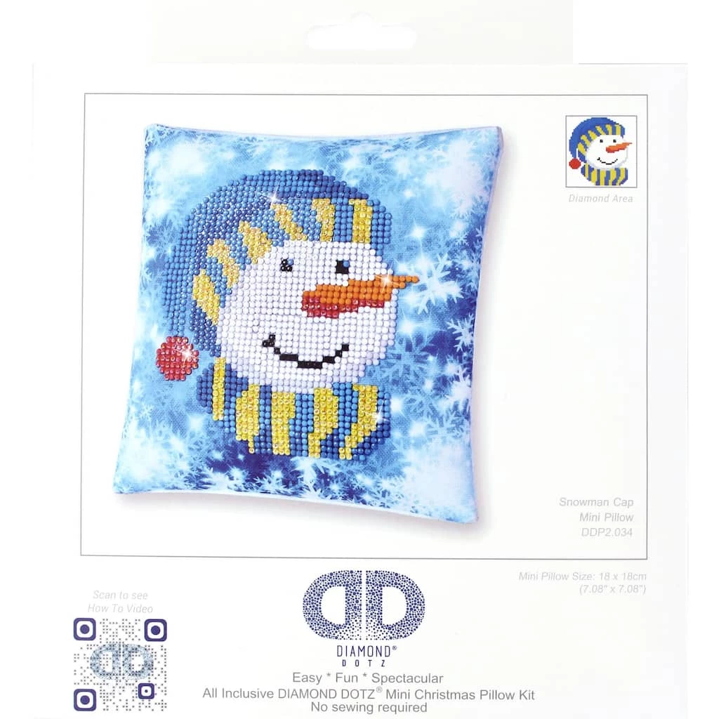 Top 10 😍 Diamond Dotz® Snowman Cap Mini Pillow Kit 👍 2 Top 10 😍 Diamond Dotz® Snowman Cap Mini Pillow Kit 👍 - Image 2