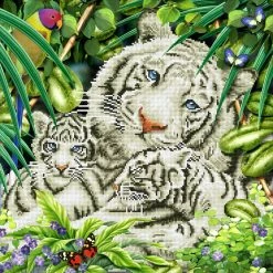 Best Sale ⭐ Diamond Dotz® White Tiger & Cubs Intermediate Kit 🔔