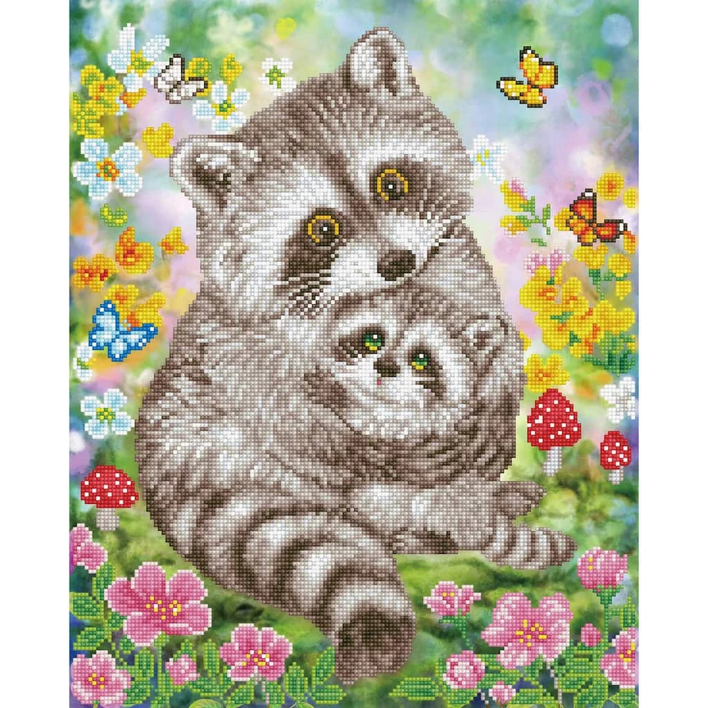 Cheap ⭐ Diamond Dotz® Sweet Racoons Intermediate Kit 🎁 1 Cheap ⭐ Diamond Dotz® Sweet Racoons Intermediate Kit 🎁