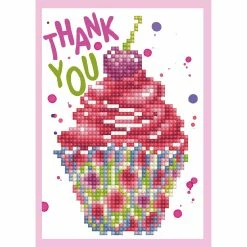 Promo 😉 Diamond Dotz® Cupcake Thank You Facet Art Card Kit ❤️