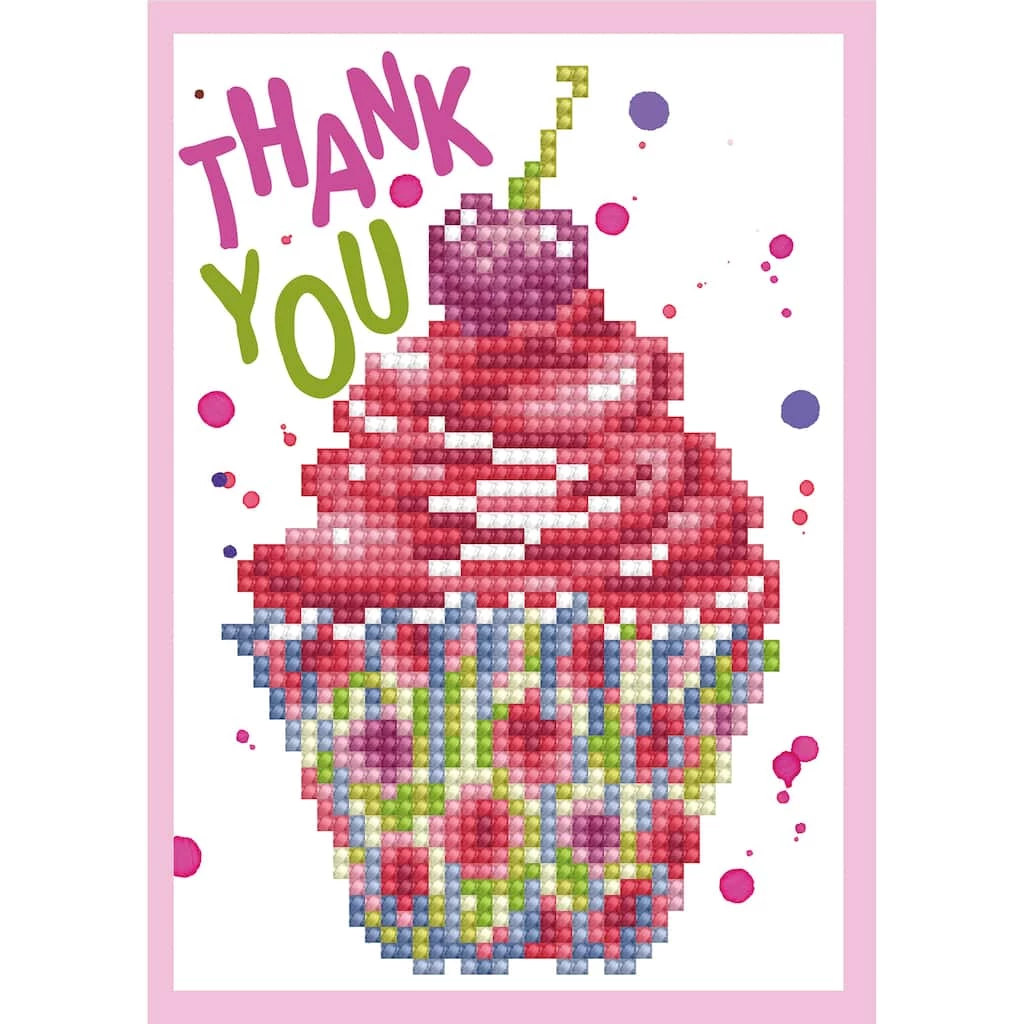 Promo ๐ Diamond Dotz® Cupcake Thank You Facet Art Card Kit โค๏ธ 1 Promo ๐ Diamond Dotz® Cupcake Thank You Facet Art Card Kit โค๏ธ