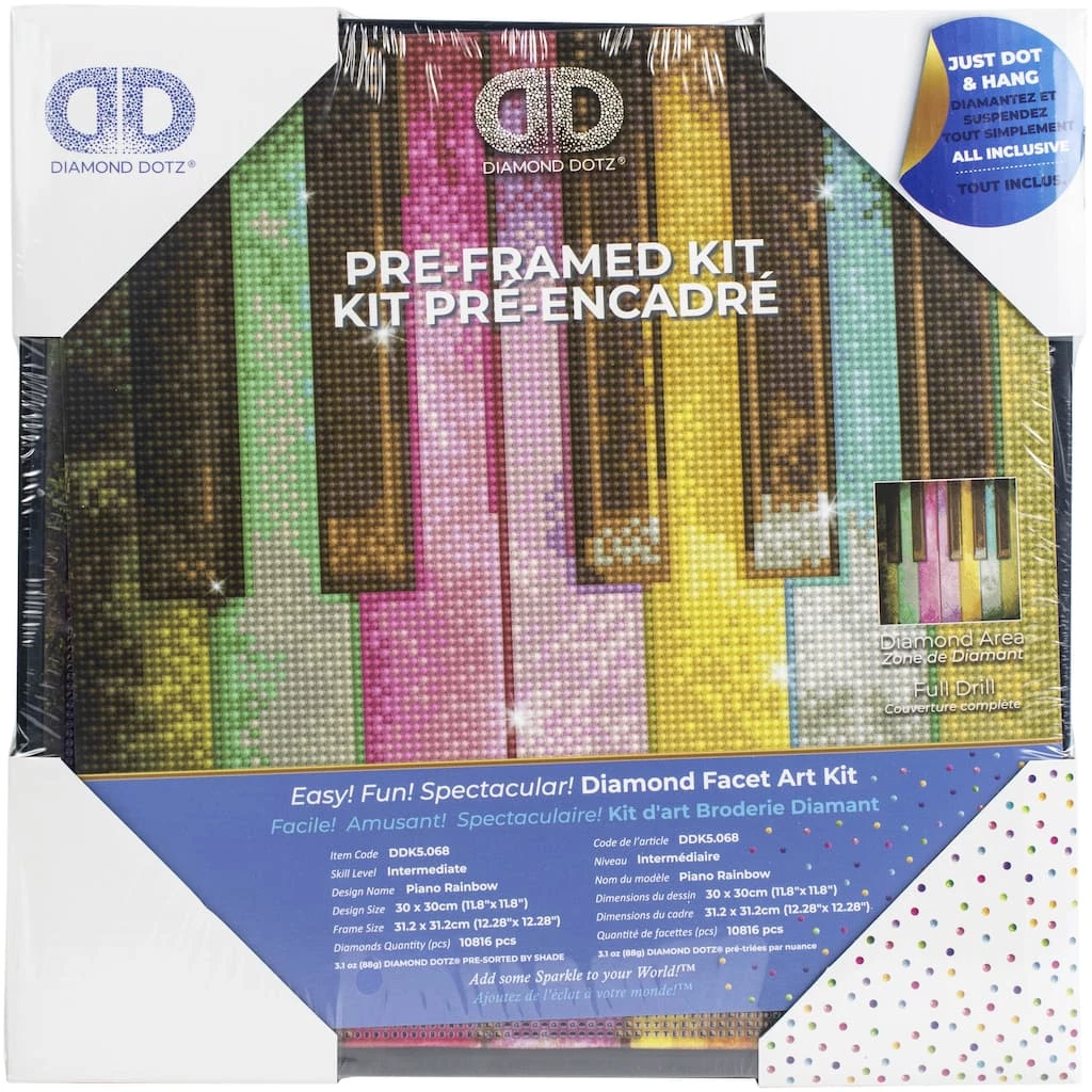 Cheapest ✔️ Diamond Dotz® Piano Rainbow Pre-Framed Intermediate Art Kit 👍 2 Cheapest ✔️ Diamond Dotz® Piano Rainbow Pre-Framed Intermediate Art Kit 👍 - Image 2