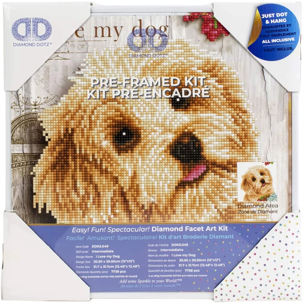 Hot Sale โค๏ธ Diamond Dotz® I Love My ๐ Dog Pre-Framed Diamond Art Kit โค๏ธ 2 Hot Sale โค๏ธ Diamond Dotz® I Love My ๐ Dog Pre-Framed Diamond Art Kit โค๏ธ - Image 2