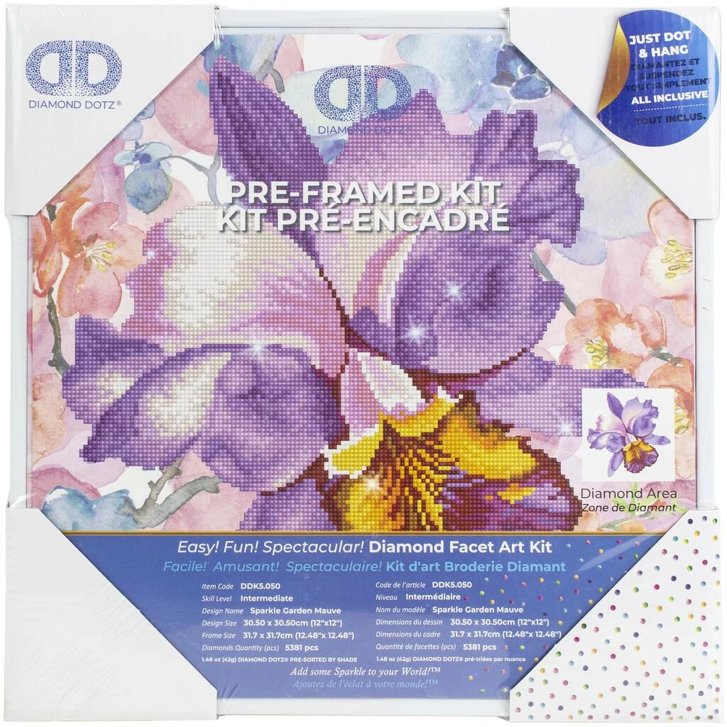 Flash Sale 🔥 Diamond Dotz® Sparkle Garden Mauve Pre-Framed Diamond Art Kit ⭐ 2 Flash Sale 🔥 Diamond Dotz® Sparkle Garden Mauve Pre-Framed Diamond Art Kit ⭐ - Image 2