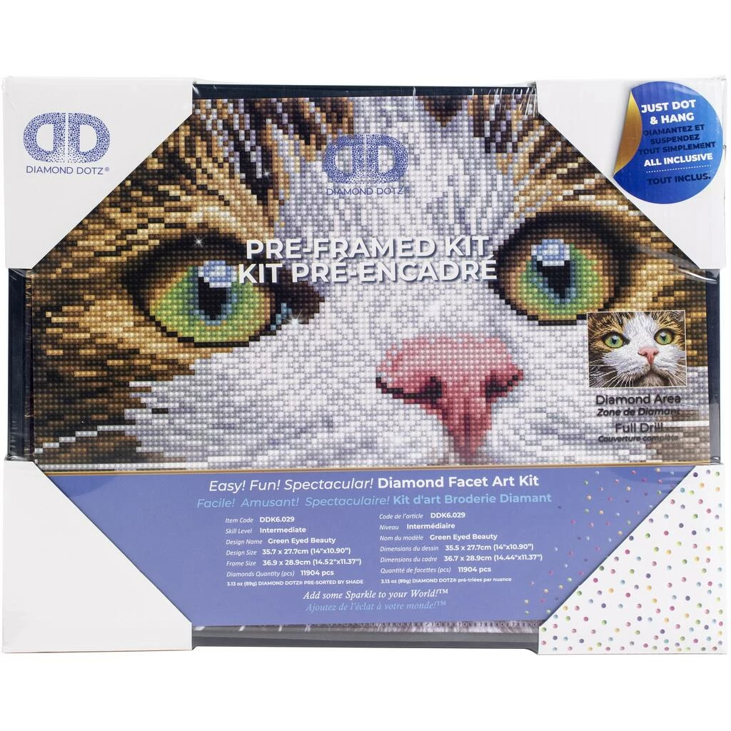 Wholesale ๐ Diamond Dotz® Green Eyed Beauty Pre-Framed Diamond Art Kit ๐ฏ 2 Wholesale ๐ Diamond Dotz® Green Eyed Beauty Pre-Framed Diamond Art Kit ๐ฏ - Image 2