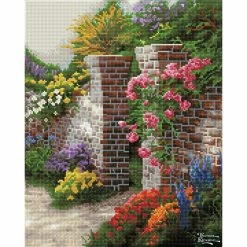 Coupon ๐ Diamond Dotz® Intermediate Level Thomas Kinkade The Rose Garden Diamond Painting Kit ๐