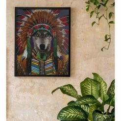 Best Pirce 👏 Diamond Dotz® Wolf Spirit Chief Diamond Painting Kit ⌛ -Diamond Dotz Shop D655646S 4