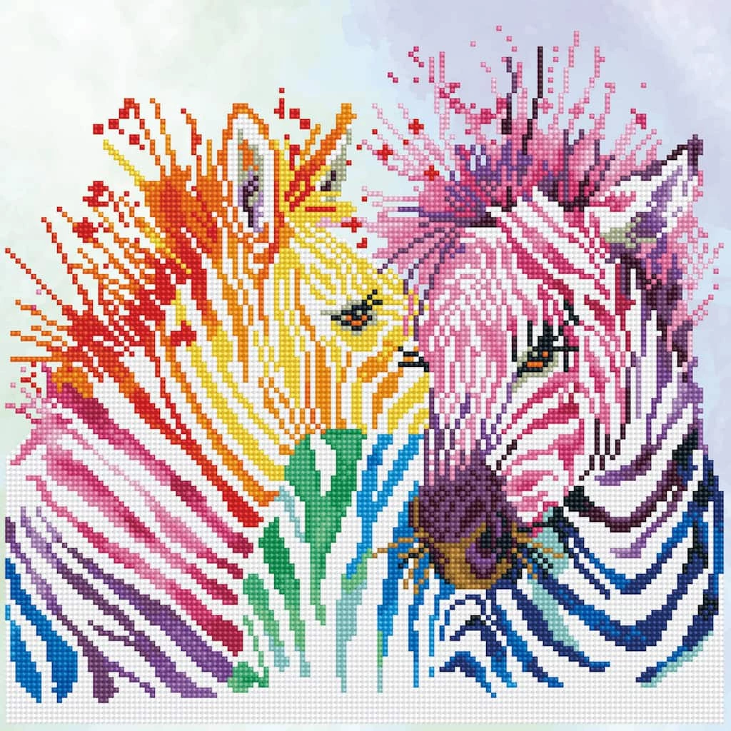 Best Pirce 😉 Diamond Dotz® Intermediate Rainbow Zebras Diamond Painting Kit ✨ 1 Best Pirce 😉 Diamond Dotz® Intermediate Rainbow Zebras Diamond Painting Kit ✨