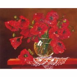 New 💯 Diamond Dotz® Red Poppies Diamond Painting Kit 🔔