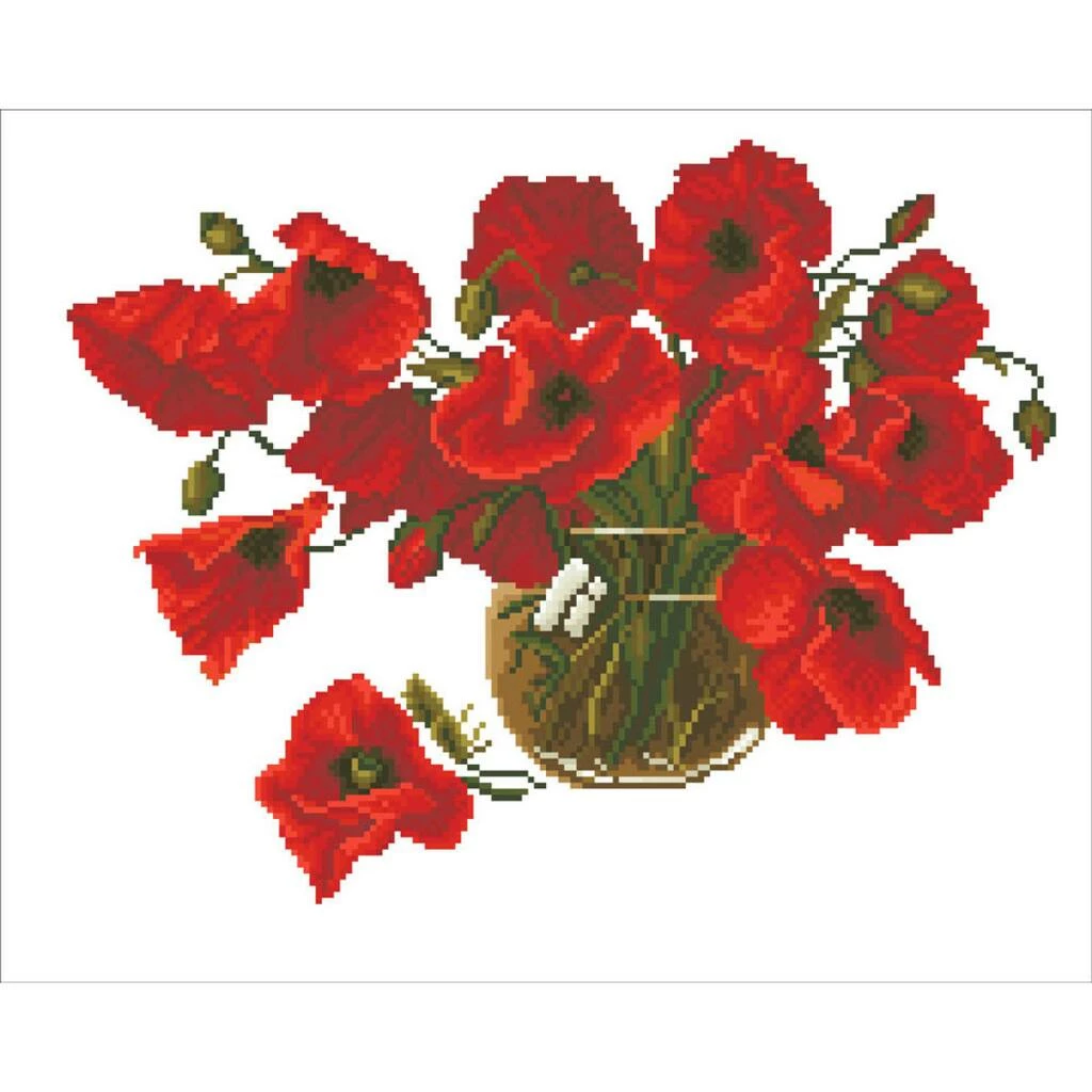 New 💯 Diamond Dotz® Red Poppies Diamond Painting Kit 🔔 2 New 💯 Diamond Dotz® Red Poppies Diamond Painting Kit 🔔 - Image 2