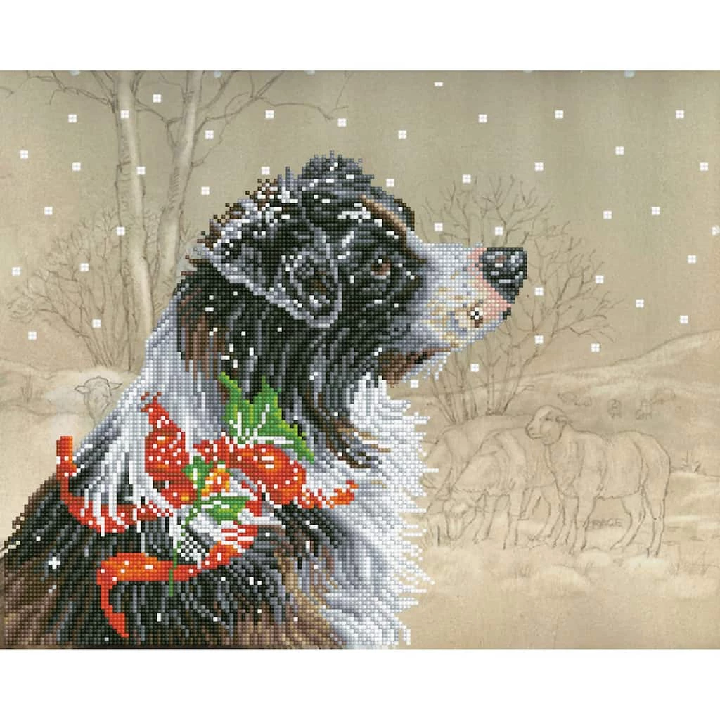 Budget 🛒 Diamond Dotz® Intermediate 🎅 Christmas Collie Diamond Painting Kit ✔️ 1 Budget 🛒 Diamond Dotz® Intermediate 🎅 Christmas Collie Diamond Painting Kit ✔️
