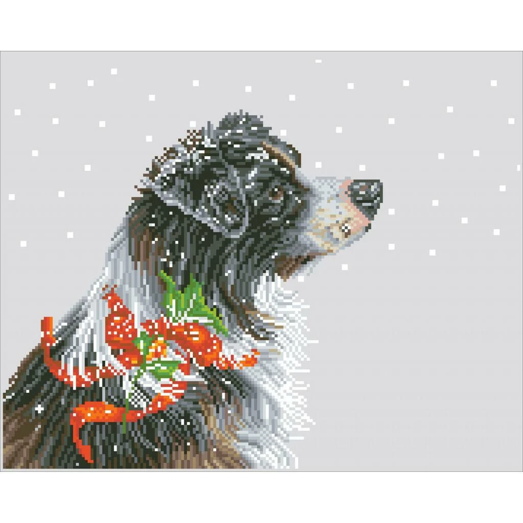 Budget 🛒 Diamond Dotz® Intermediate 🎅 Christmas Collie Diamond Painting Kit ✔️ 2 Budget 🛒 Diamond Dotz® Intermediate 🎅 Christmas Collie Diamond Painting Kit ✔️ - Image 2