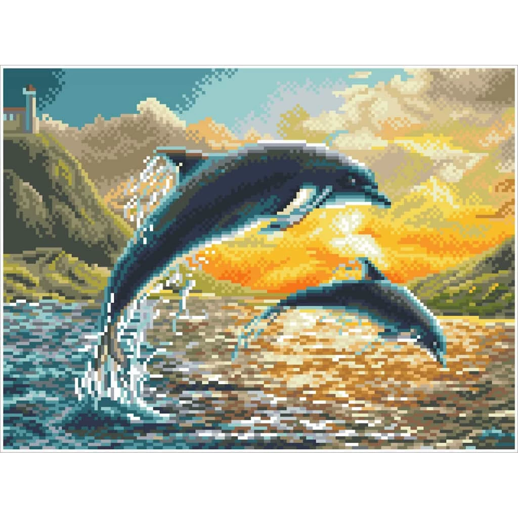 Buy ๐ Diamond Dotz® Intermediate Dolphin Sunset Diamond Painting Kit ๐ 2 Buy ๐ Diamond Dotz® Intermediate Dolphin Sunset Diamond Painting Kit ๐ - Image 2