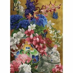 Best Pirce ๐ Diamond Dotz® Advanced Gilded Cat & Flowers Diamond Painting Kit ๐