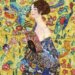 Cheap 🔔 Diamond Dotz® Advanced Lady with Fan (après Klimt) Diamond Painting Kit ⌛