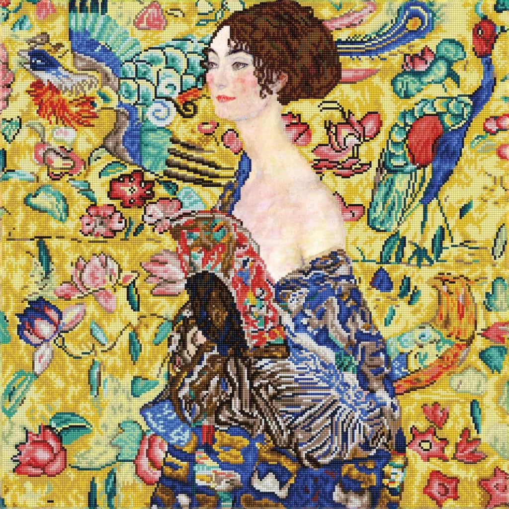 Cheap ๐ Diamond Dotz® Advanced Lady with Fan (après Klimt) Diamond Painting Kit โ 1 Cheap ๐ Diamond Dotz® Advanced Lady with Fan (après Klimt) Diamond Painting Kit โ