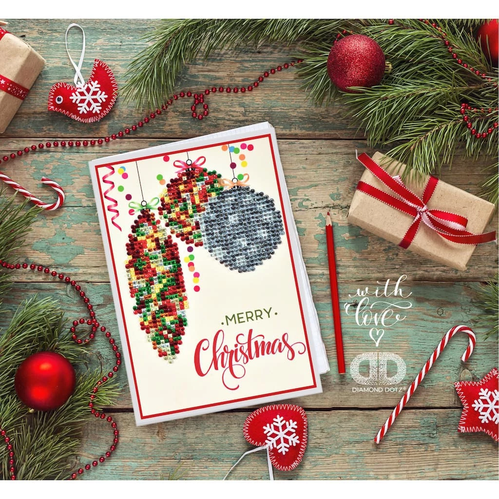 Brand new ๐ Diamond Dotz® Merry ๐ Christmas Baubles Trad Diamond Painting Greeting Card Kit ๐ 3 Brand new ๐ Diamond Dotz® Merry ๐ Christmas Baubles Trad Diamond Painting Greeting Card Kit ๐ - Image 3