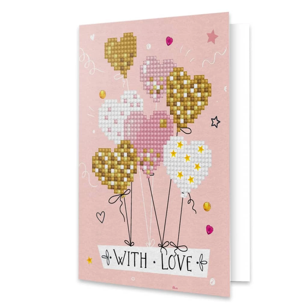 Wholesale 🔥 Diamond Dotz® Love Balloons Diamond Painting Greeting Card Kit ⭐ 1 Wholesale 🔥 Diamond Dotz® Love Balloons Diamond Painting Greeting Card Kit ⭐