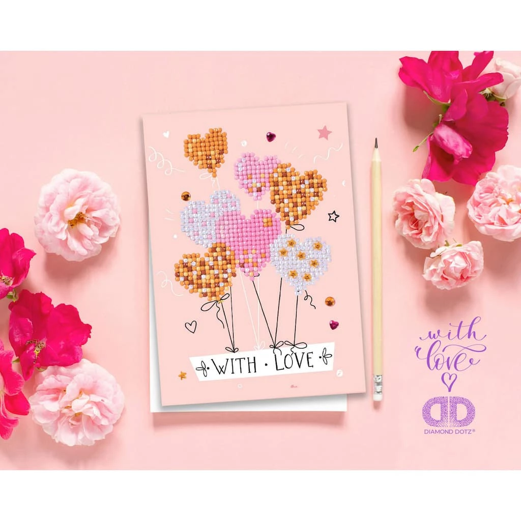 Wholesale 🔥 Diamond Dotz® Love Balloons Diamond Painting Greeting Card Kit ⭐ 3 Wholesale 🔥 Diamond Dotz® Love Balloons Diamond Painting Greeting Card Kit ⭐ - Image 3