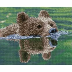 Outlet ๐ Diamond Dotz® Intermediate Grizzly Swim Diamond Art Painting Kit ๐