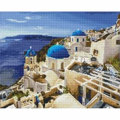 Cheapest ๐ Diamond Dotz® Intermediate Santorini Blue Diamond Art Painting Kit โ